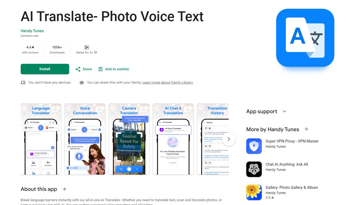 AI Translate- Photo Voice Text